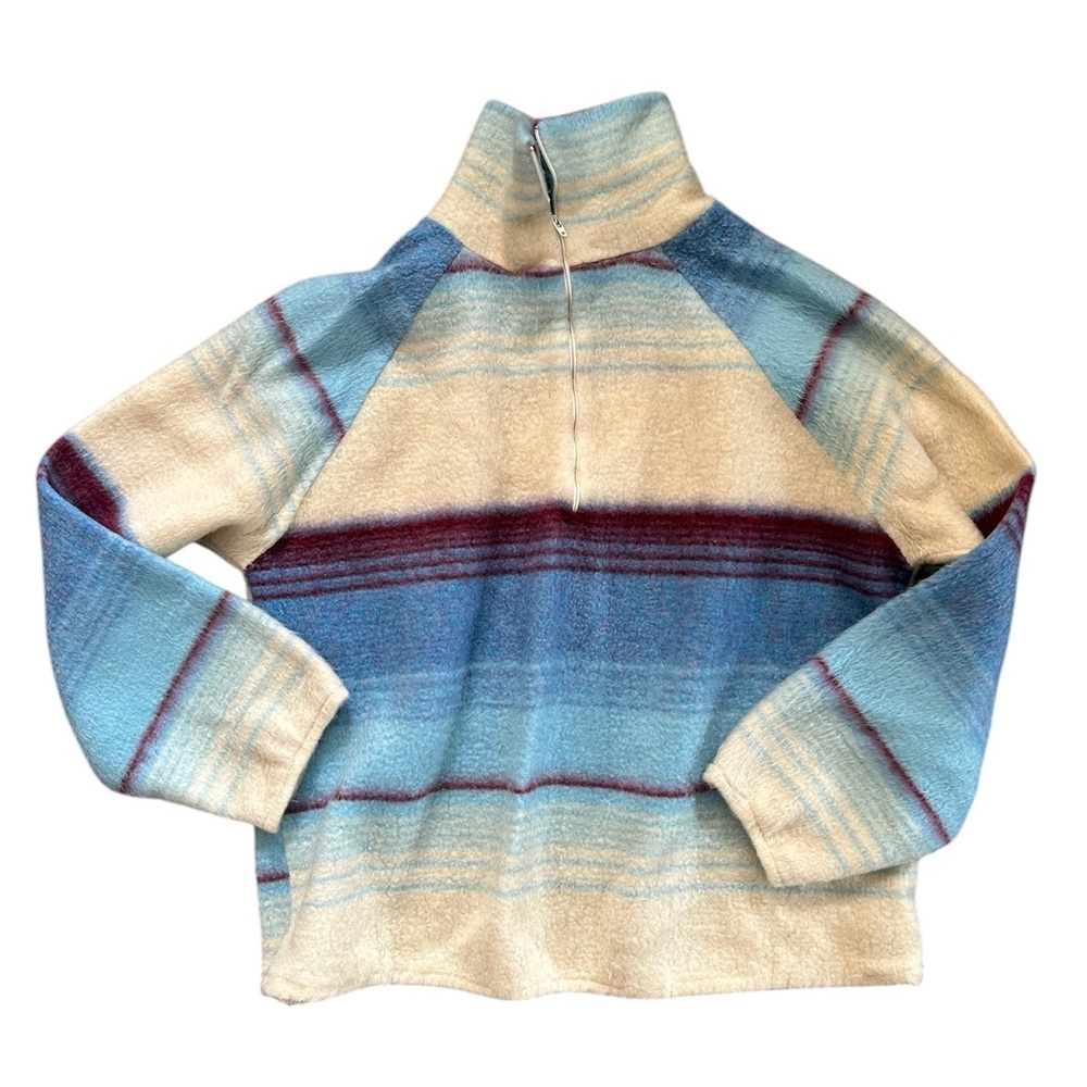 Vintage Variety size large striped (cashmere feel) 3/4 pullover great condition